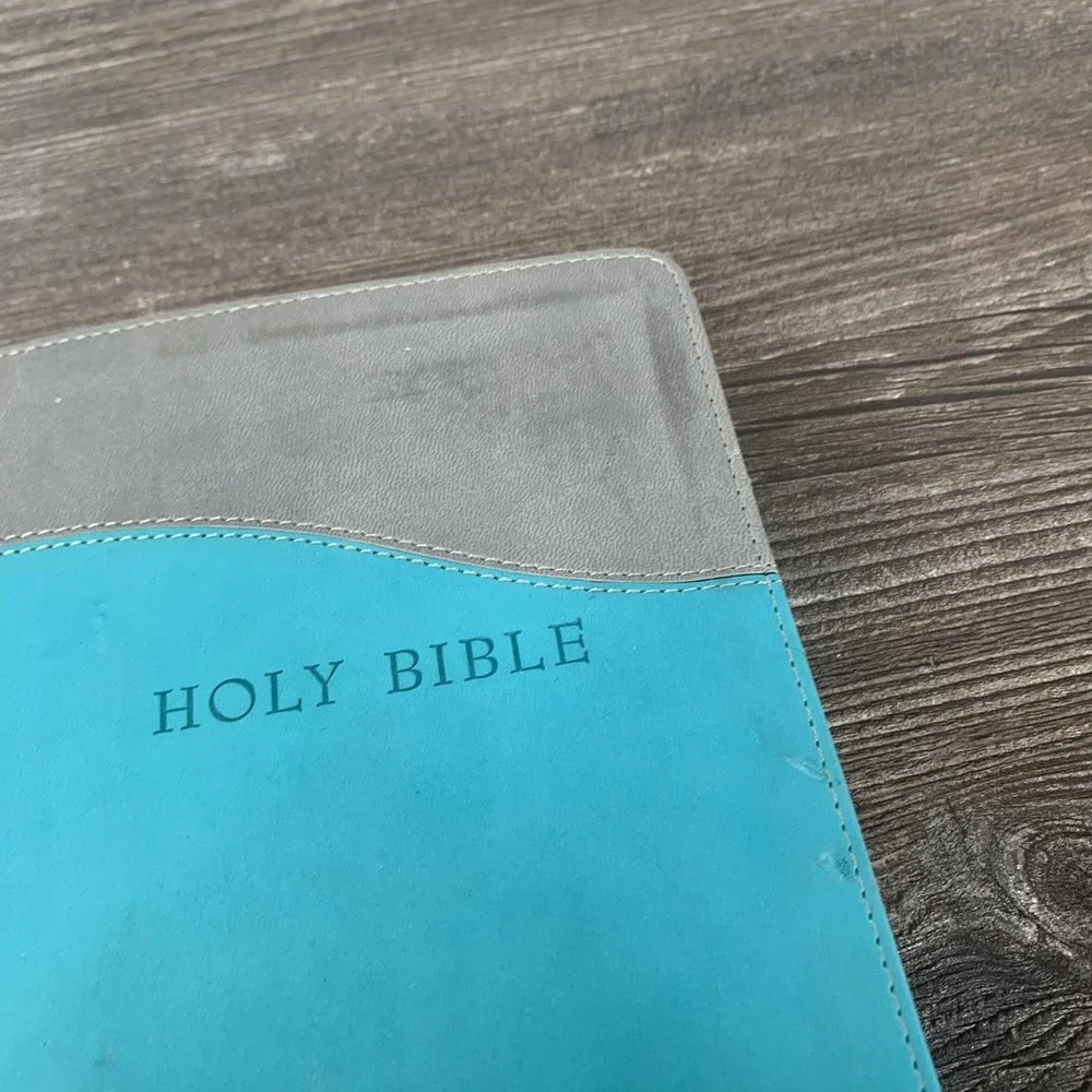 Hendrickson KJV Holy Bible Reference Edition Turquoise Gray Flexisoft Red Letter